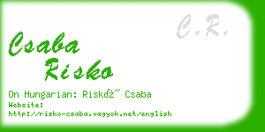 csaba risko business card